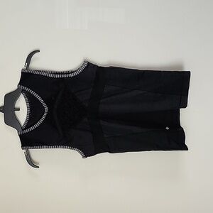 NUX Black Athletic Tank Top, Athleisure Workout Top, Women's Size Large.